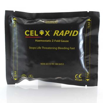 Αιμοστατικός Επίδεσμος CELOX Rapid Z-Fold του οίκου Medtrade Αγγλίας
