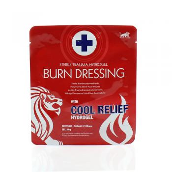 Επίθεμα Εγκαυμάτων 10x10 cm Burn Dressing με Gel Cool Relief του Βρετανικού οίκου Blue Lion Medical