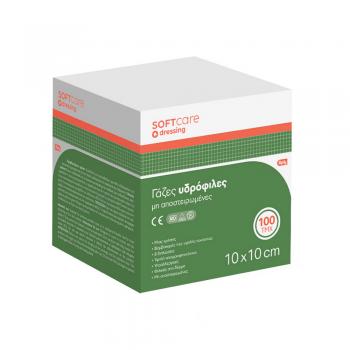 Επιθέματα Γάζας Soft Care 10 x 10cm, μην αποστειρωμένα