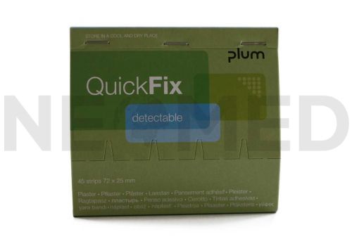 Τσιρότα Μπλέ Ανιχνεύσιμα QuickFix Detectable 7.5 x 2.5 cm του οίκου PLUM Δανίας