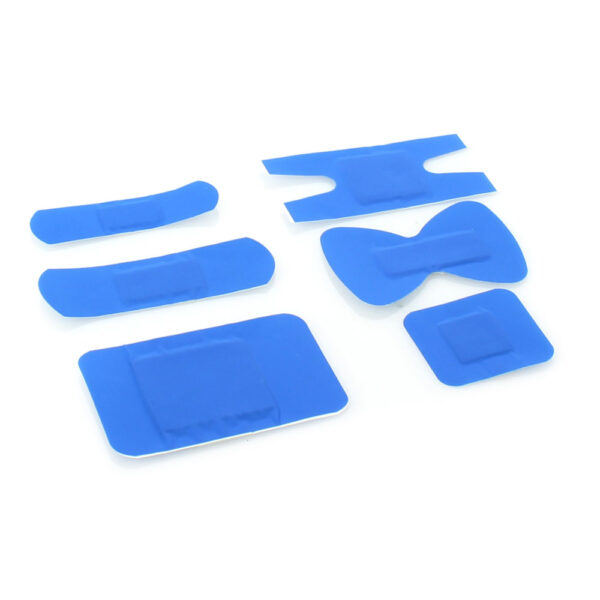 Λευκοπλάστες Μπλε Ανιχνεύσιμοι Blue Lion Blue Detectable Plasters διαφόρων διαστάσεων σε κουτί των 100 τεμαχίων