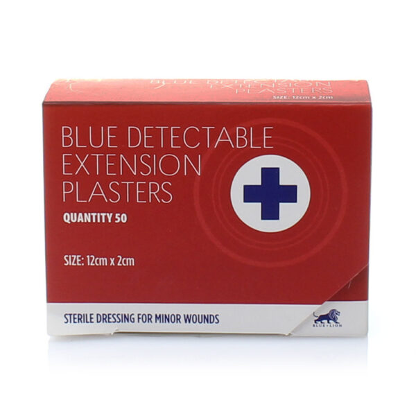 Λευκοπλάστες Μπλε Ανιχνεύσιμοι Blue Lion Blue Detectable Extension Plasters 12 x 2 cm Κουτί 50 τεμαχίων