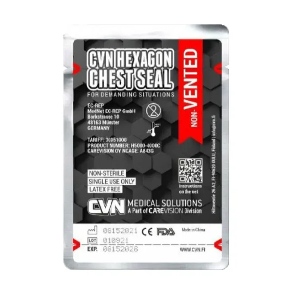 θωρακικό επίθεμα CVN hexagon chest seal CVN-CS-OS non-vented