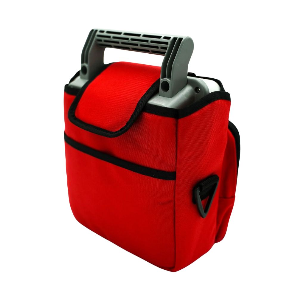 πίσω όψη της τσάντας μεταφοράς του απινιδωτή